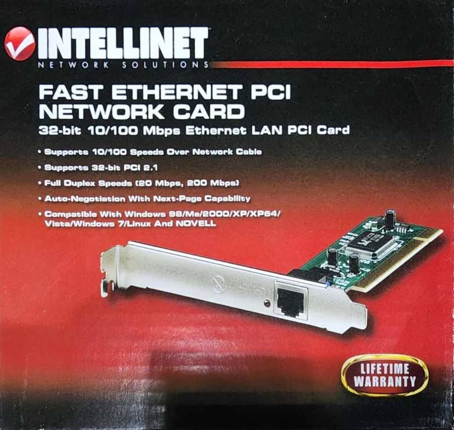 Intellinet 509510 FAST ETHERNET PCI CARD 32-BIT 10/100 MBPS PCI SLOT