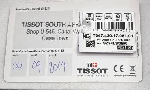 Tissot T-Touch Watch. Stunning Condition. With box and booklet.