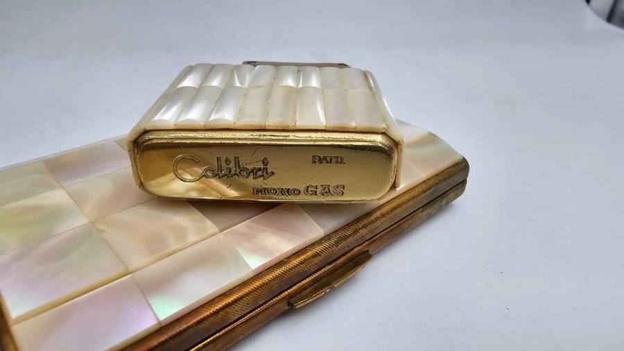 Vintage Colibri Lighter and Cigarette Case