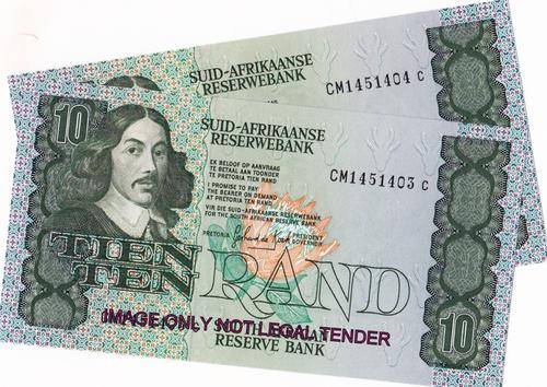 GPC DE KOCK 3RD ISSUE 2 X R10 UNC. SEQ NO. BID PER NOTE.