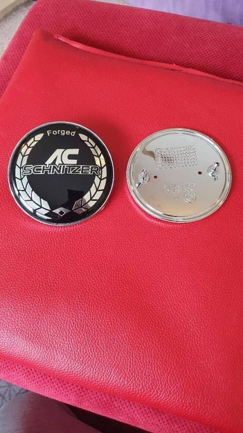 BMW AC Schnitzer (black) Bonnet/Boot Emblem Badge/decal, 82mm, R140 each
