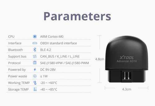 NEW XTOOL AD10 Advancer Bluetooth ELM327 OBD2 Diagnostic Scanner