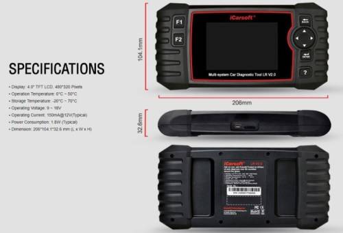 Original iCarsoft LR V20 for LAND ROVER AND JAGUAR Full System Comprehensive Diagnostic Tool, R2999