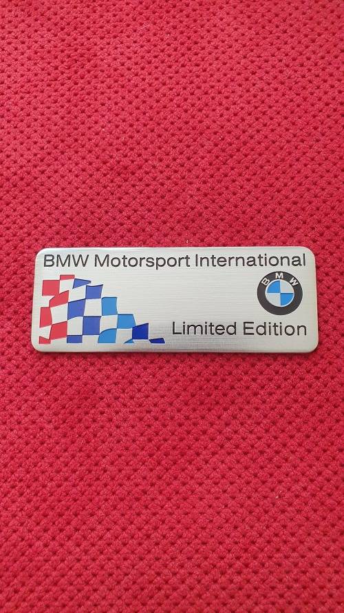 BMW MOTORSPORT INTERNATIONAL LIMITED EDITION Badge, Metal High Quality, R120 each