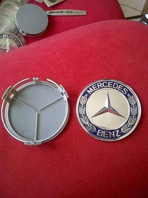 Mercedes Benz 75mm Wheel cap centre badge, R90 each