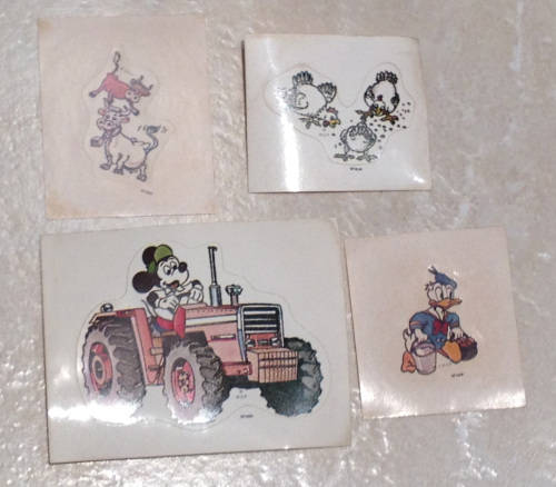 Disney Mickey Mouse Donald Duck sticker lot of 4 from the 1970s South African issued Collector album