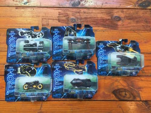 TRON LEGACY full set of 5 diecast vehicles - all mint on card