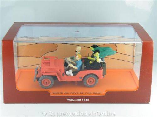 TINTIN LAND OF BLACK GOLD 1943 Willy's Jeep model car in original sealed boxset by Herge