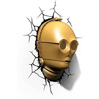DISNEY STAR WARS C3P0 HEAD FX 3D Deco wall light - mint in box