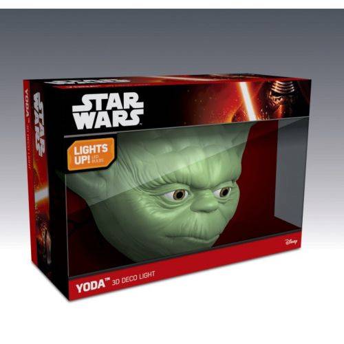 DISNEY STAR WARS YODA HEAD FX 3D Deco wall light - mint in box