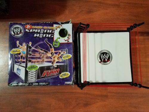 WWE Stunt Action Spring Wrestling Ring RAW SMACKDOWN! JAKKS Pacific 2007 Action Figure - mint in box
