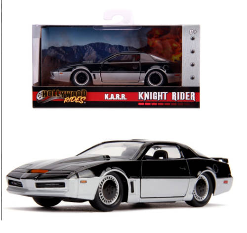 A lot of TWO KNIGHT RIDER KARR & KITT 2000 Diecast TWO model cars by Jada Toys 2017 1:32 scale mint
