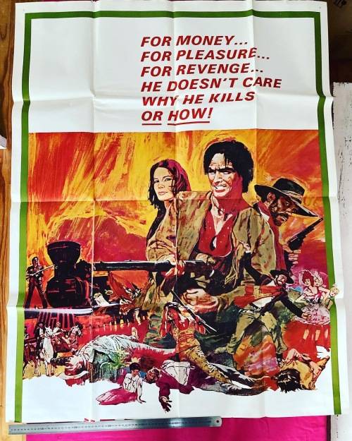 NAVAJO JOE Burt Reynolds 100% Original movie 1966 THREE SHEET Movie Poster - USA print