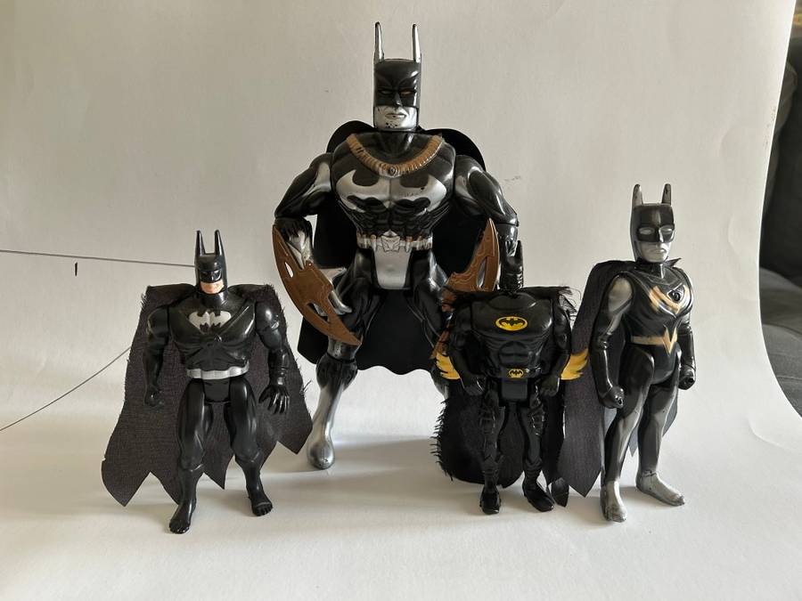 My collection of four Bootleg Knock off unlicensed BATMAN Figures from the 1990s