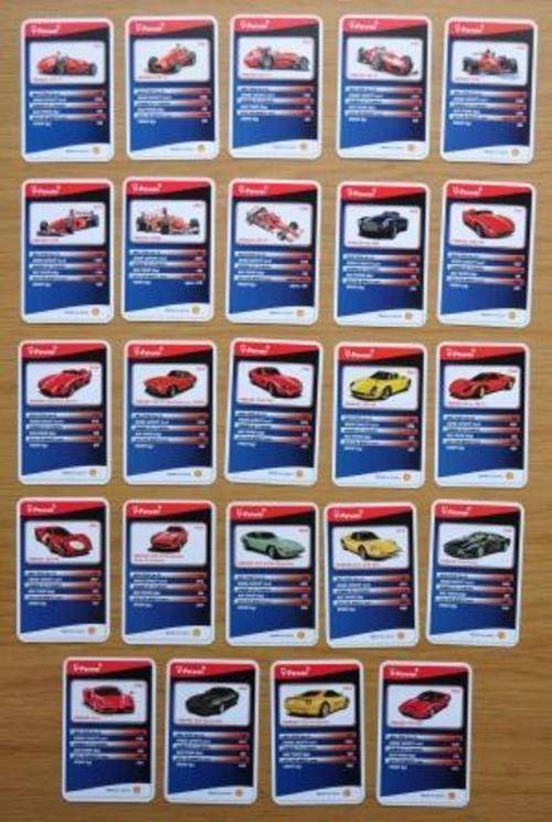 Shell V-Power Ferrari Trading Card Full Set of 24 Cards