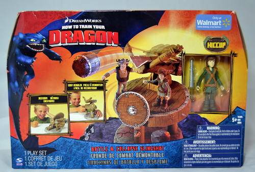 How To Train Your Dragon Movie SLINGSHOT with HICCUP figure - MINT IN BOX