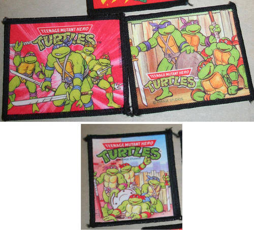 TEEN AGE MUTANT NINJA TURTLE cloth patches lot of 5 - 1988 100% original