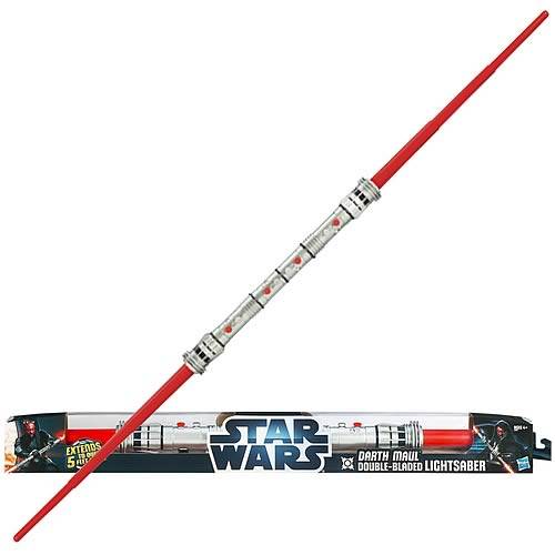 Star Wars Darth Maul RED DOUBLE BLADE LIGHTSABER - Not Electronic - LAST ONE IN STOCK