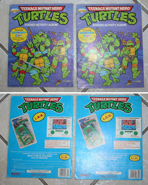 TEENAGE MUTANT NINJA TURTLES sticker album by Arlenco Toys RSA - 1990 25 years old!