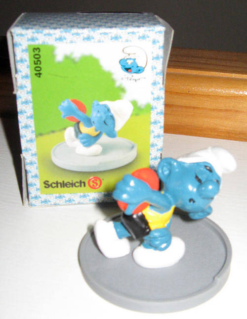 SMURF SMURFS - No 40503 Discus Smurf by Schleich super smurfs series