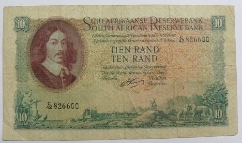 * TEN RAND Note - First Issue  - G RiSSIK 1962 *