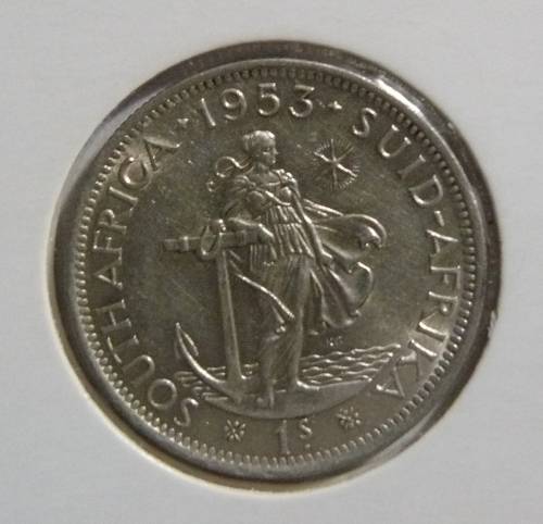 ** 1953 One Shilling ** -  in excellent condition - 50% SILVER