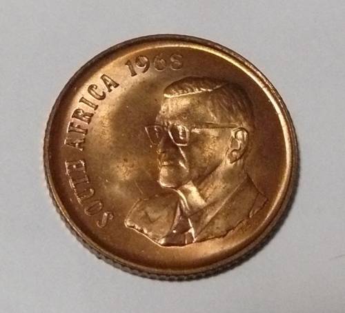 ** 5 X 1968 ENGLISH 2c ** - BUST of Pres. C R SWART -  Beautiful  coins - BID per Coin