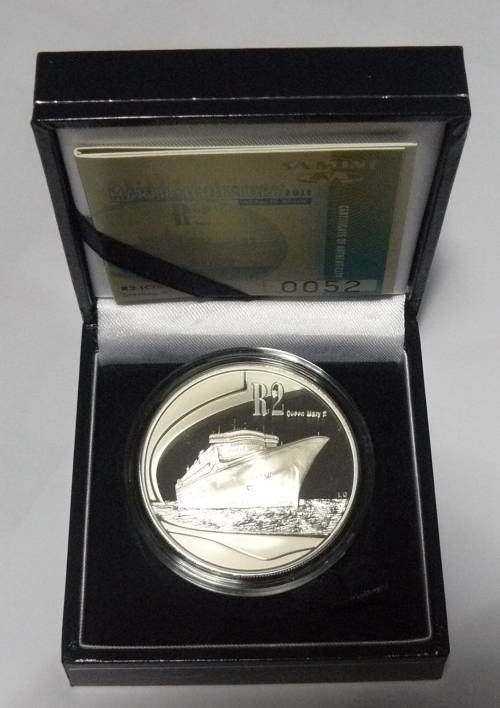 ** 2011 SILVER PROOF R2 (Crown) - Maritime History Queen Mary 2 ** Mintage 373