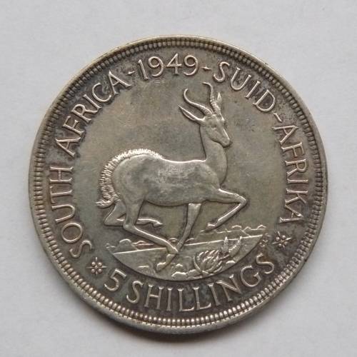 ** 1949 5 Shillings / CROWN ** -  80% SILVER content = 22.62gms - Nice coin