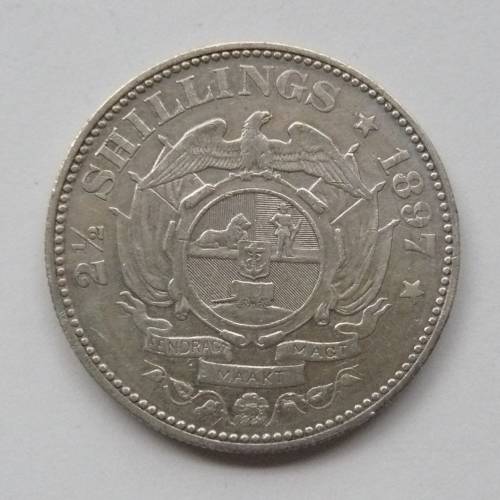 ** ZAR 1897 2 1/2 Shilling ** -  92.5% SILVER = 13.078gm - Stunning Coin - asset to any collection!!