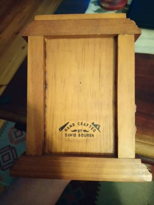 Wooden mantel clock made by david bouren