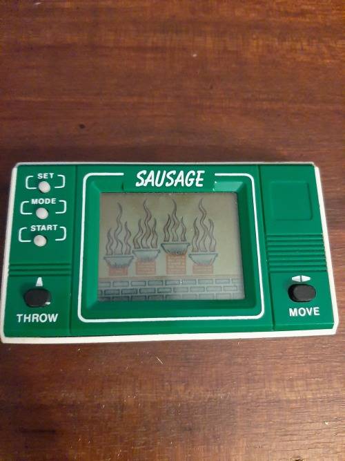 vintage sausage handheld game