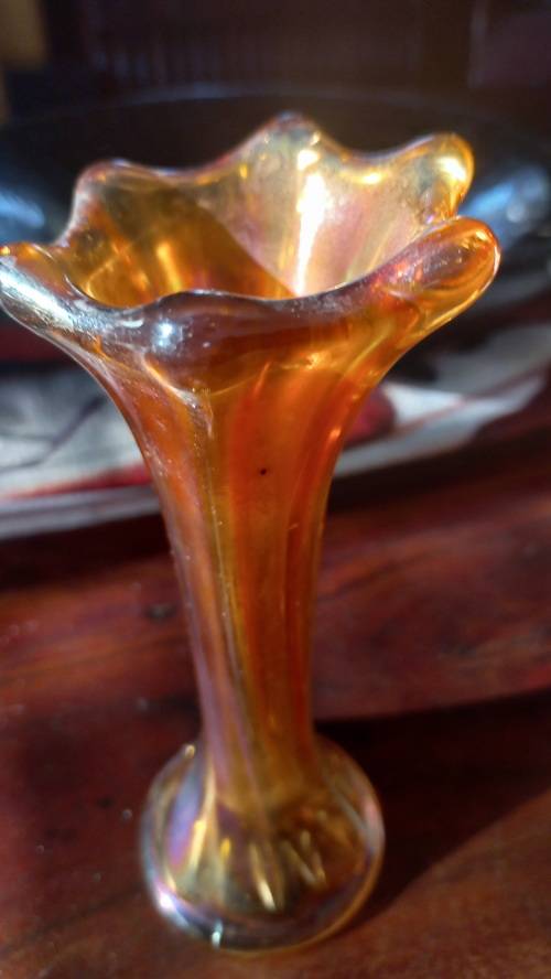 Carnival glass vases vintage