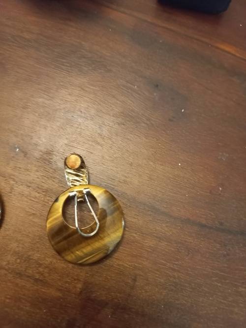 Clip on tiger eye earrings vintage