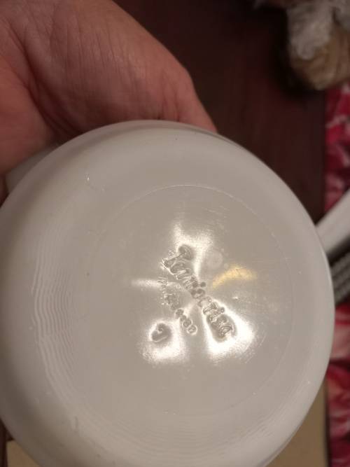 Milk glass bowl with lid vintage