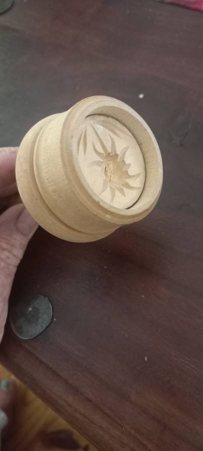 Wooden butter press vintage