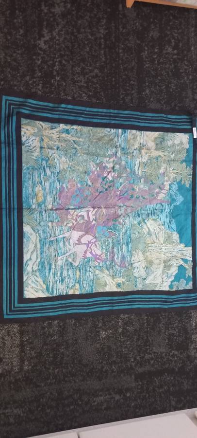 Thai handmade silk scarf vintage