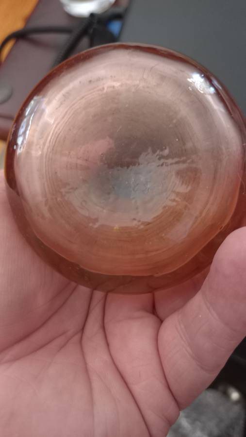 Vintage rose glass vase