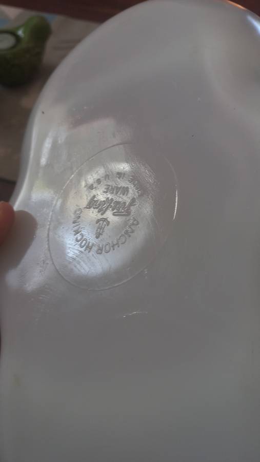 Milk glass plate vintage