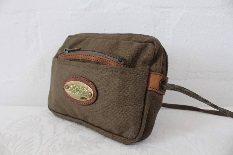 *FLASH SALE - 40% OFF!* GOTTA GOLF DESIGNER COLLECTION GREEN LEATHER SMALL SLING BALL BAG HANDBAG