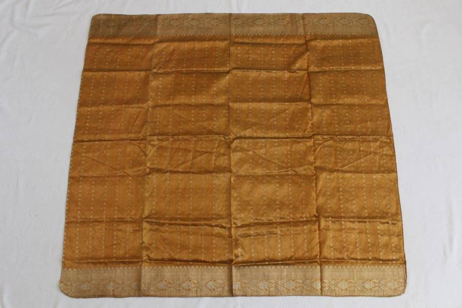 *FLASH SALE - 40% OFF!* VINTAGE GOLD EMBROIDERED INDIAN LARGE SCARF