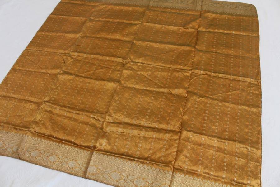 *FLASH SALE - 40% OFF!* VINTAGE GOLD EMBROIDERED INDIAN LARGE SCARF