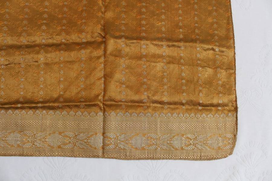*FLASH SALE - 40% OFF!* VINTAGE GOLD EMBROIDERED INDIAN LARGE SCARF