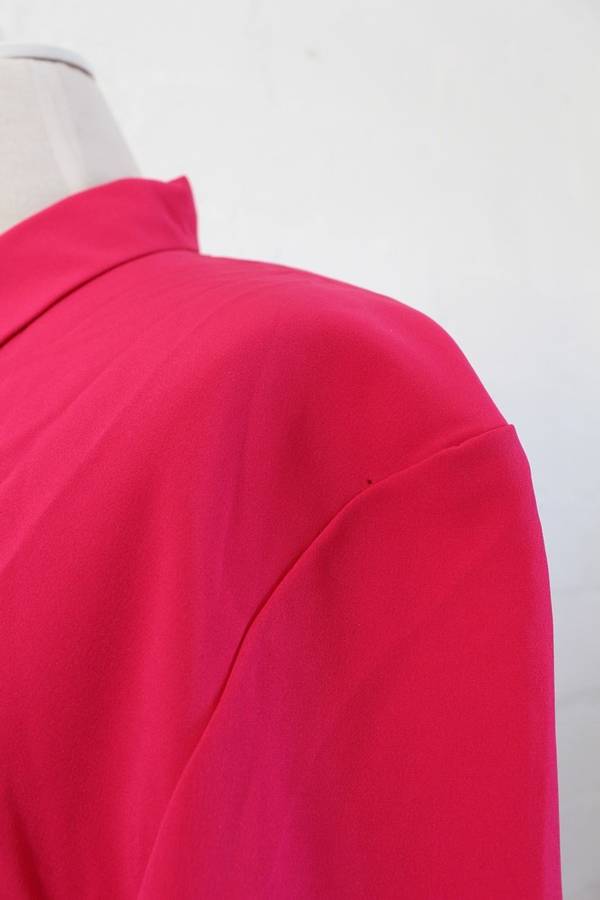 VINTAGE HOT PINK BUTTON DOWN SHIRT DAY DRESS - SIZE 12
