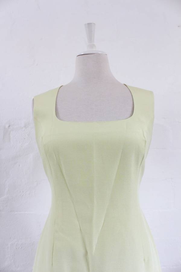 *L.K. BENNETT LONDON* DESIGNER YELLOW FITTED SHIFT DRESS - SIZE 12