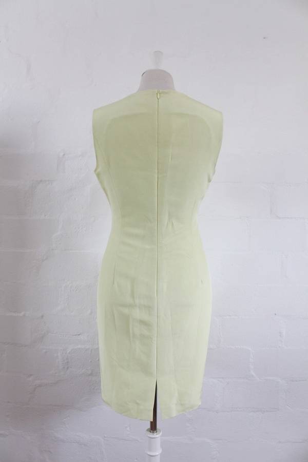 *L.K. BENNETT LONDON* DESIGNER YELLOW FITTED SHIFT DRESS - SIZE 12