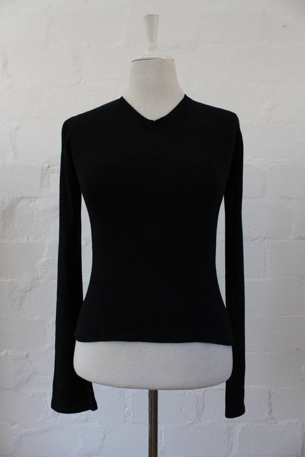 *CUSTO BARCELONA* DESIGNER SILK CASHMERE BEADED JERSEY KNIT TOP - SIZE S