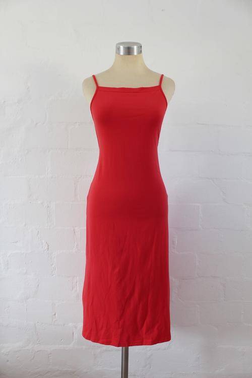 OPEN BACK ORANGE TIE DRESS - SIZE MEDIUM