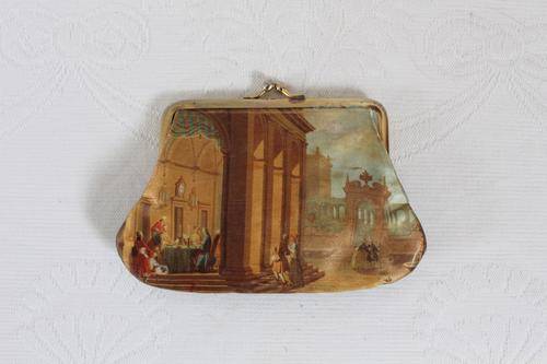 VINTAGE CLASSICAL PAINTING PRINT COIN PURSE
