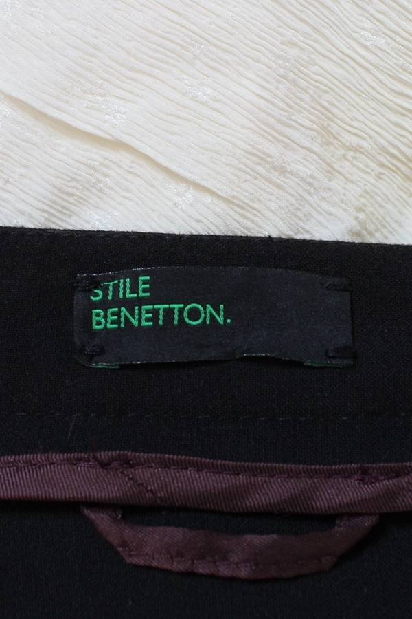 *FLASH SALE - 50% OFF!* *STILE BENETTON* DESIGNER BLACK TIE WAIST COAT JACKET - SIZE 10